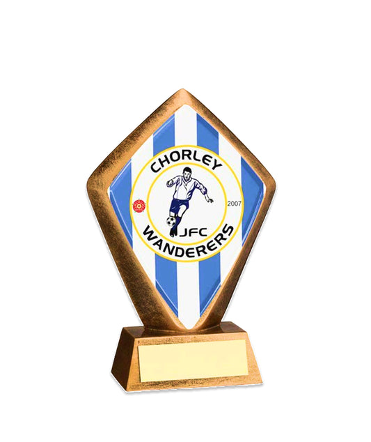 Crystal Effect Gold & Black "Supporters' Player" Trophy
