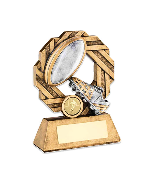 Octagonal Rugby Boot and Ball Award
