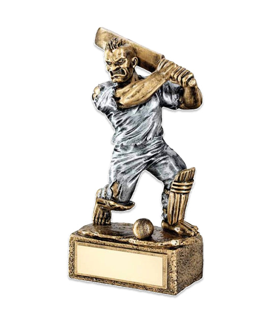 Crystal Effect Silver & Gold Brutalist Batting Trophy