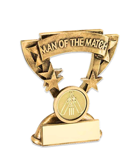 Crystal Effect Antique Gold "Man of the Match" Cup Trophy