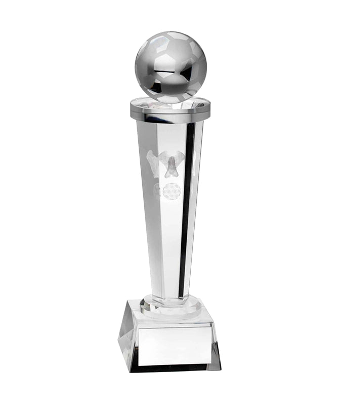 Prestige Football Trophy with Chrome Accent Prestige Football Trophy with Chrome Accent
