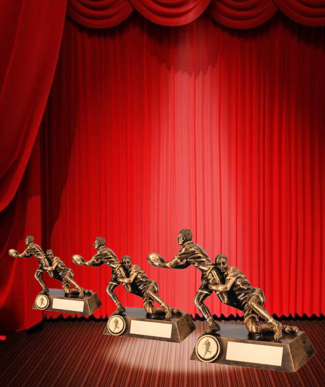 Female Rugby Player Victory Trophy