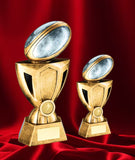 Rugby Goalpost and Ball Trophy