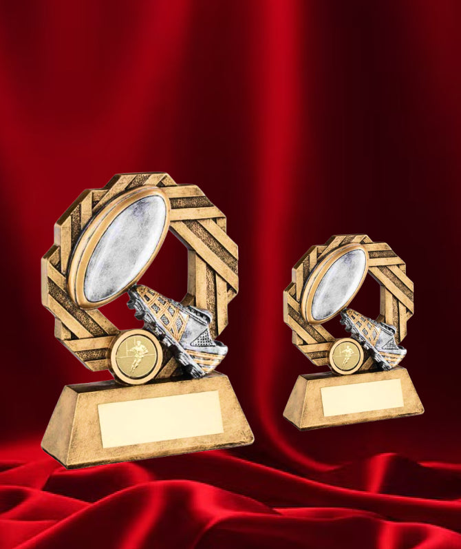 Octagonal Rugby Boot and Ball Award