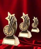 Crystal Effect Gold & Silver Star Darts Trophy
