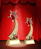 Crystal Effect Gold & Silver Starburst Cricket Ball Trophy