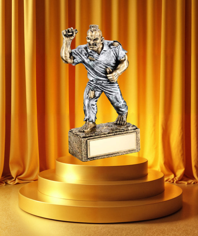 Crystal Effect Silver & Gold Zombie Trophy