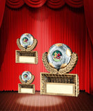 Crystal Effect Silver & Gold "Man of the Match" Shield Trophy