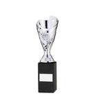 Crystal Effect Gold & Silver Football Shield Trophy