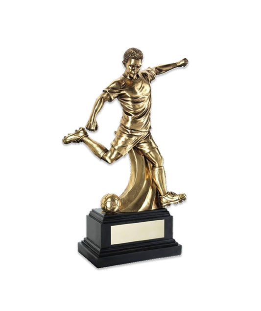 Crystal Effect Gold & Silver Star Football Trophy