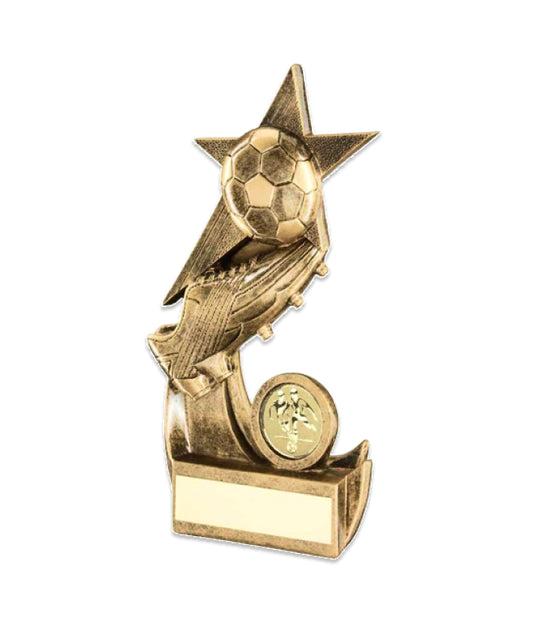 Crystal Effect Silver & Gold "Player of the Match" Shield Trophy
