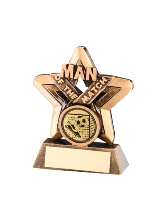 Crystal Effect Gold & Silver Slender Football Trophy