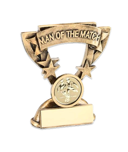 Crystal Effect Gold Runner Winged Trophy