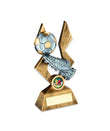Crystal Effect Silver & Gold Football Player Trophy