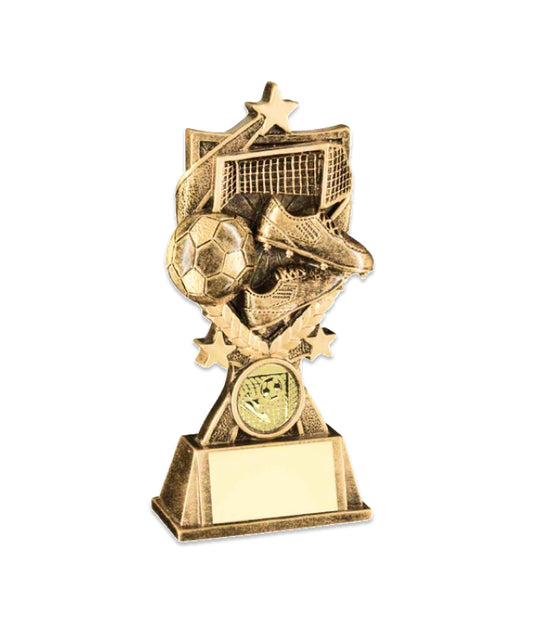 Crystal Effect Silver & Black Football Boot Trophy