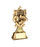 Crystal Effect Silver & Black Football Boot Trophy