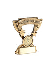 Crystal Effect Silver & Gold Football Crest Trophy
