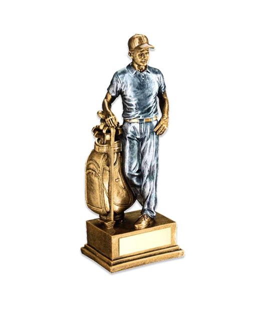 The Bronze and Silver Golfer with Bag Trophy