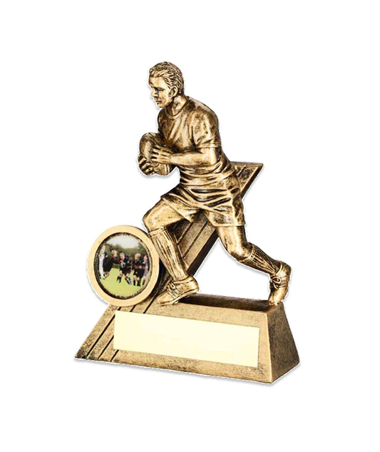 Male Rugby Player Victory Trophy