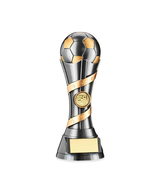 Crystal Effect Gold & Silver Winged Footballer Trophy