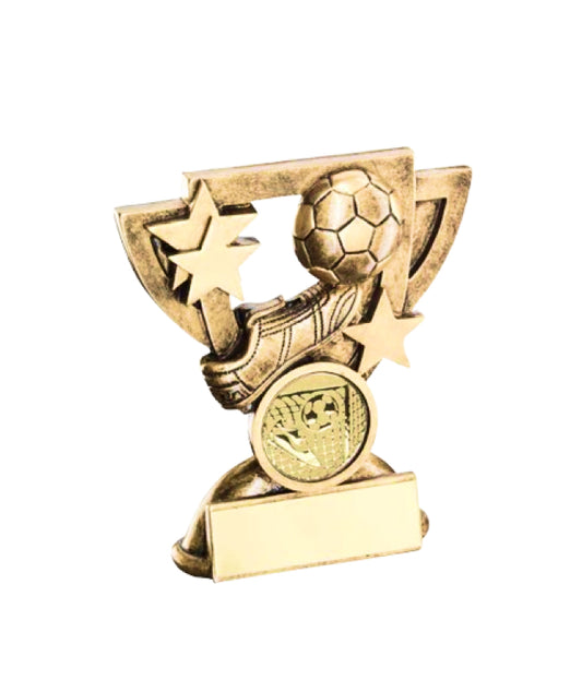 Crystal Effect Gold & Silver Starburst Shield Trophy