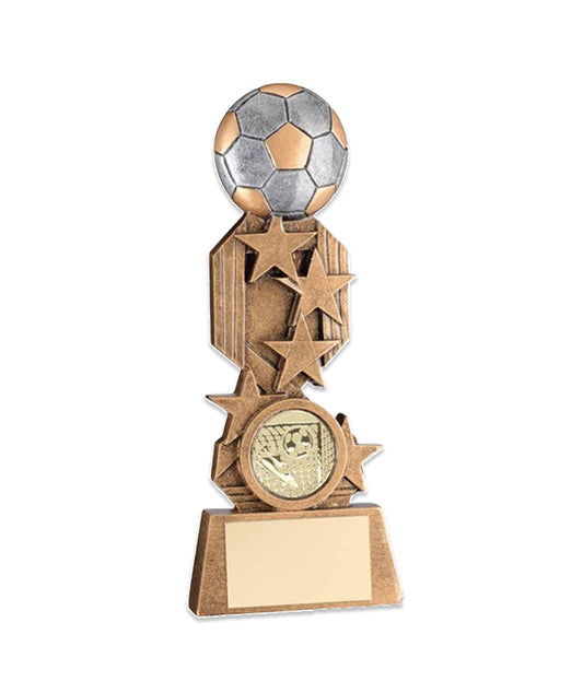 Crystal Effect Silver & Black "Player of the Year" Shield Trophy