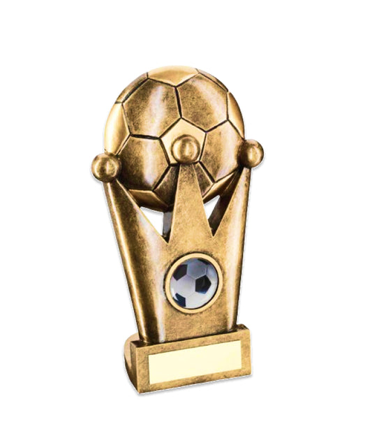Crystal Effect Silver & Black "Man of the Match" Shield Trophy