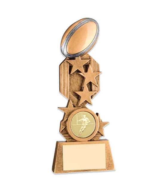 Rugby Ball and Boot Trophy