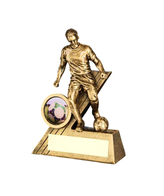 Crystal Effect Silver & Gold "Top Goalscorer" Trophy