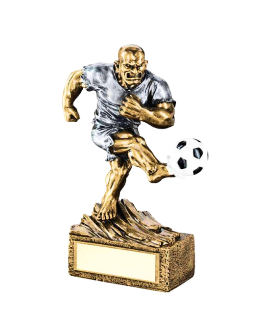 Crystal Effect Gold & Silver Star Football Trophy