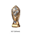 Crystal Effect Gold & Silver Football Player Trophy