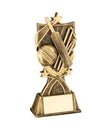 Crystal Effect Antique Gold Shield Cricket Trophy
