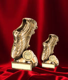 Crystal Effect Gold & Silver Football Player on Base Trophy