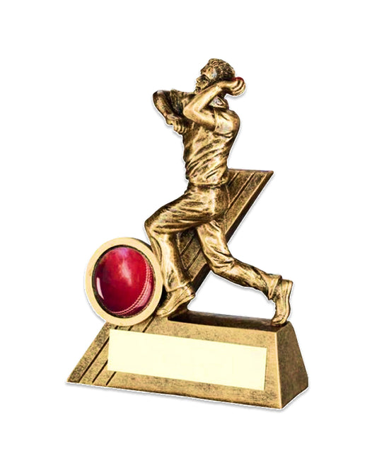 Crystal Effect Antique Gold Bowling Trophy