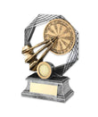 Crystal Effect Silver & Gold Star Darts Trophy