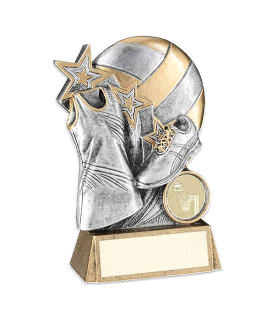 The Netball Boots and Medallion Trophy
