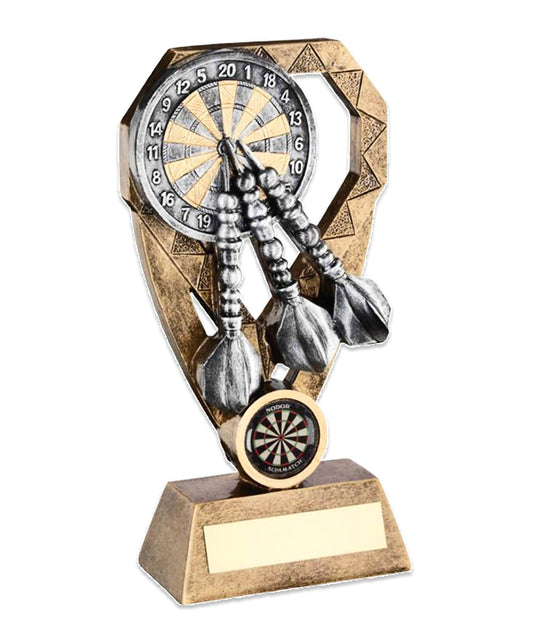 Crystal Effect Antique Gold Dart Cluster Trophy