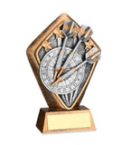 Crystal Effect Gold & Silver Diamond Darts Trophy