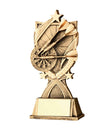 Crystal Effect Gold Dart and Stars Trophy
