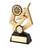 Crystal Effect Gold & Black Lightning Darts Trophy