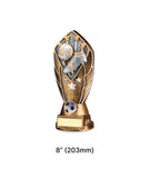Crystal Effect Gold & Silver Football Player Trophy