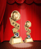 Crystal Effect Gold & Silver Goalkeeper Trophy
