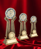 Crystal Effect Antique Gold Dartboard Trophy