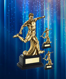 Crystal Effect Gold & Silver Star Football Trophy