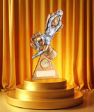 Crystal Effect Gold & Silver "Man of the Match" Trophy