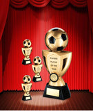 Crystal Effect Gold & Silver Star Shield Trophy