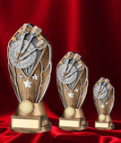 Crystal Effect Antique Gold Winged Darts Trophy