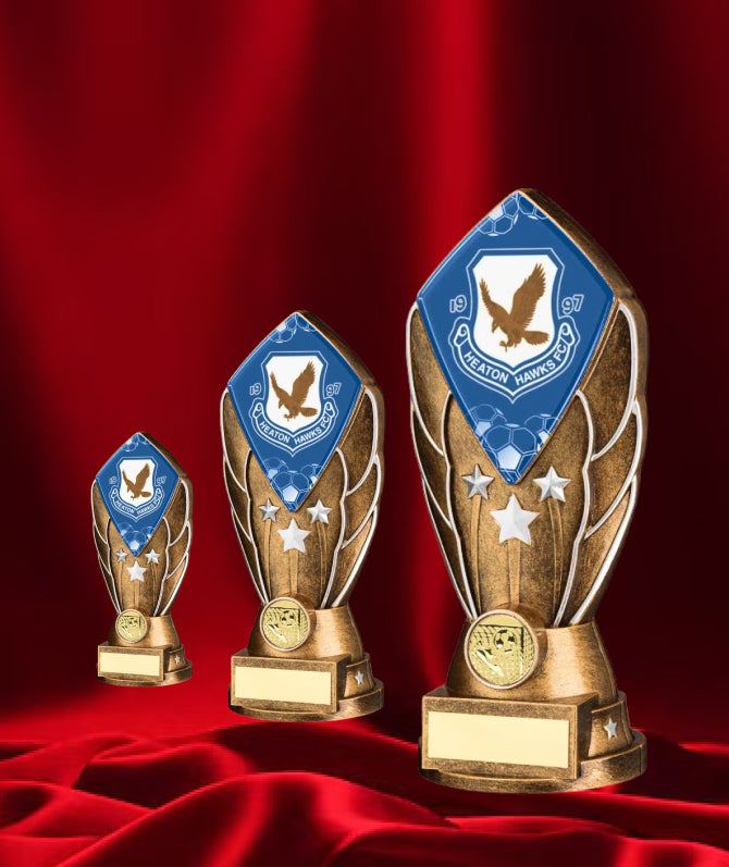 Crystal Effect Silver & Gold "Man of the Match" Trophy