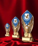 Crystal Effect Silver & Gold "Man of the Match" Trophy