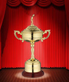 Gold-Toned Ornate Covered Cup